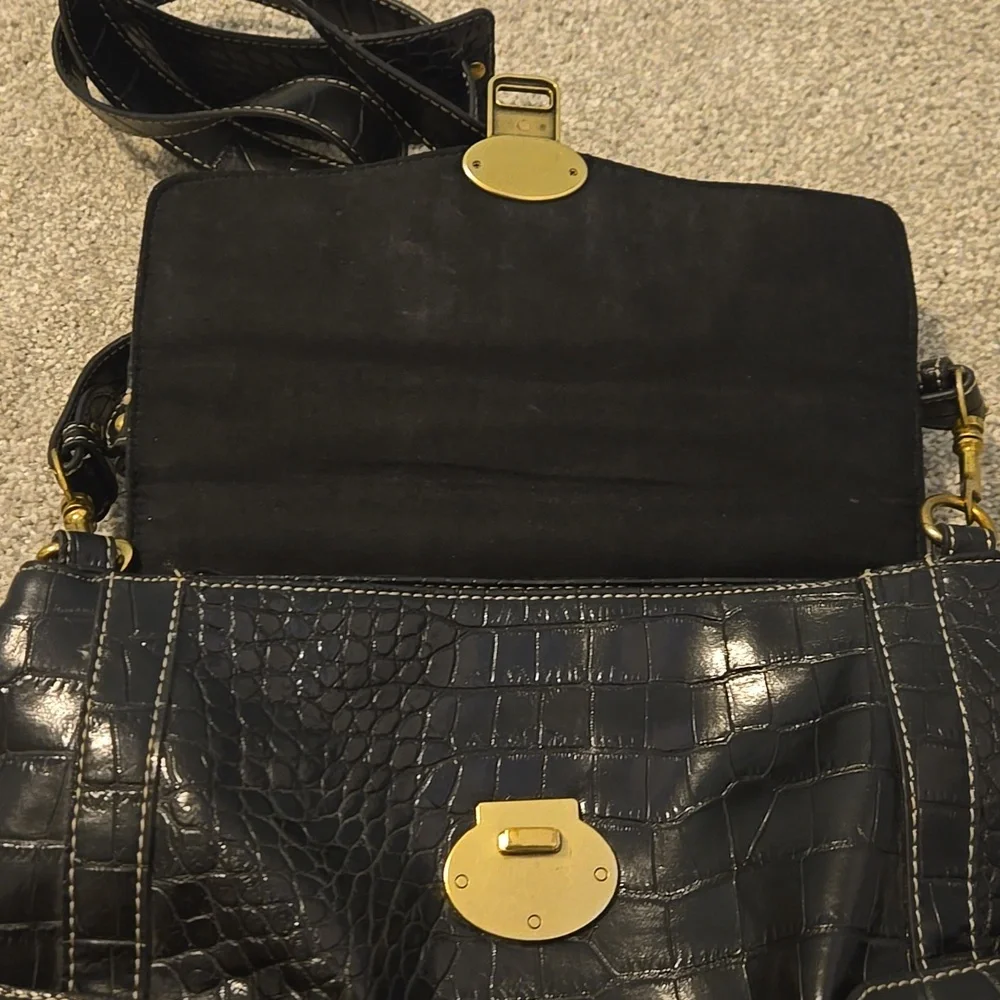 Chaps Black Purse With Gold Hardware - Picture 6 of 9